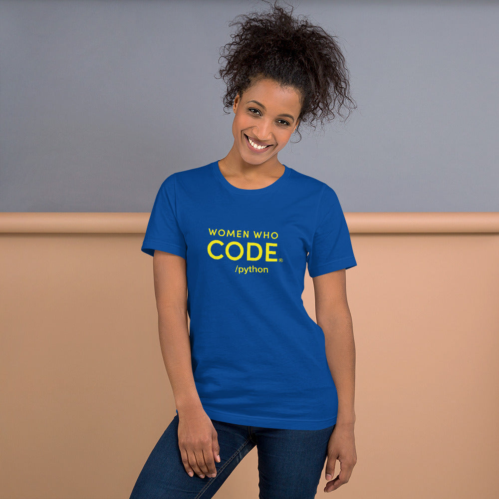 WWCode Python Blue Unisex t-shirt