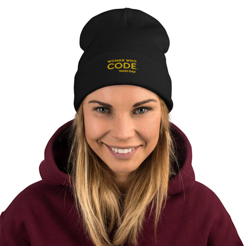 WWCode East Bay Embroidered Beanie