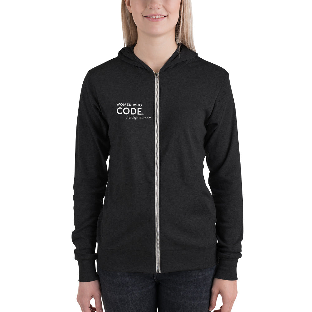 WWCode Raleigh-Durham Unisex zip hoodie