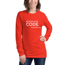 WWCode NYC Orange Unisex Long Sleeve Tee
