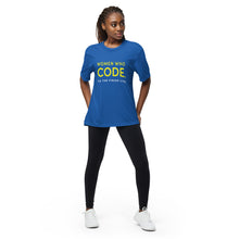 WWCode to the Finish Line  Black or Blue Unisex performance crew neck t-shirt