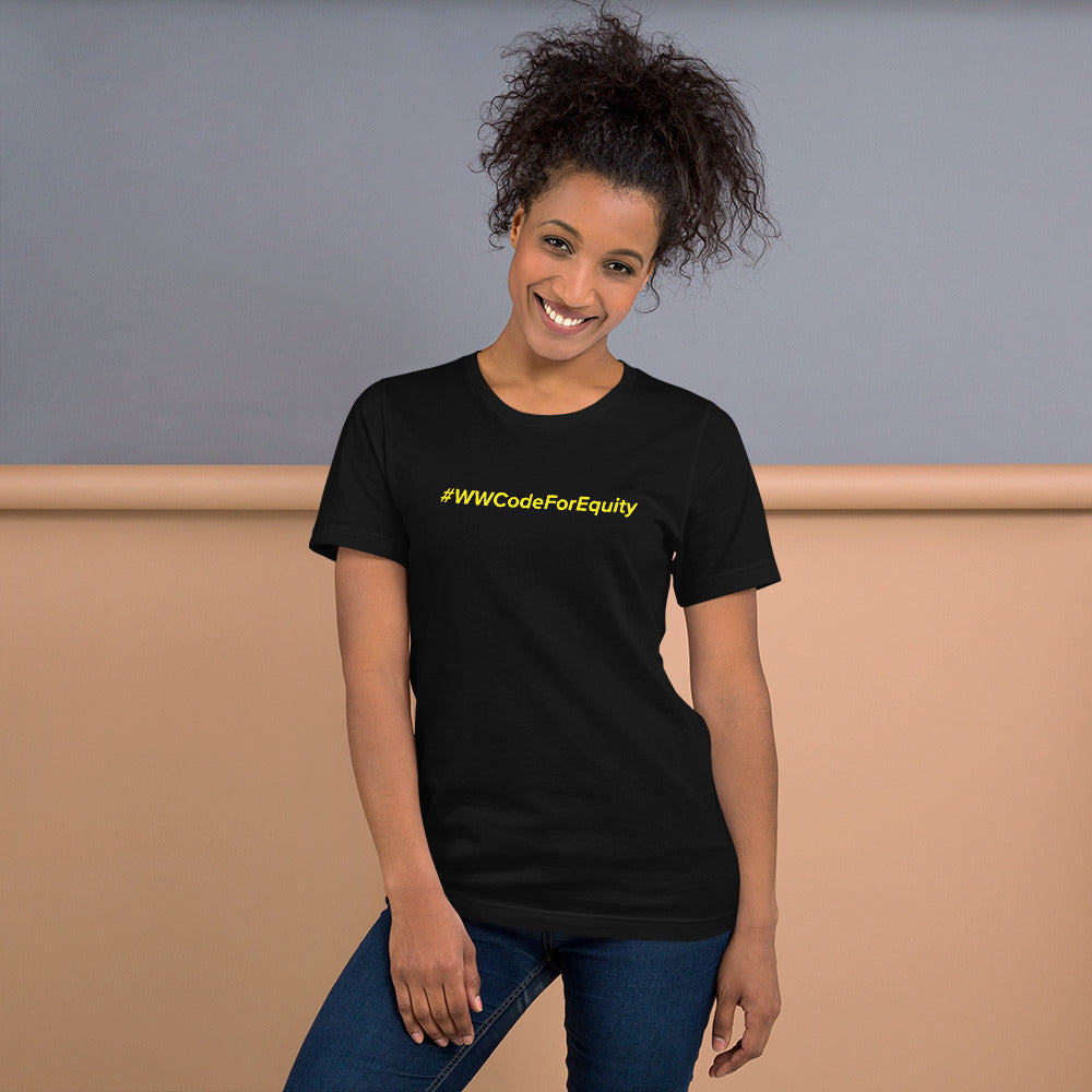 WWCode to the Finish Black Unisex t-shirt (Front and back design)