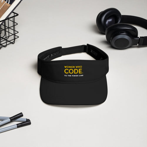 WWCode to the Finish Line Black Visor