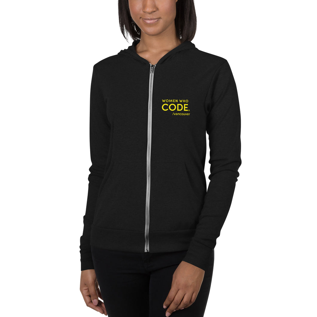 WWCode Vancouver Unisex zip hoodie
