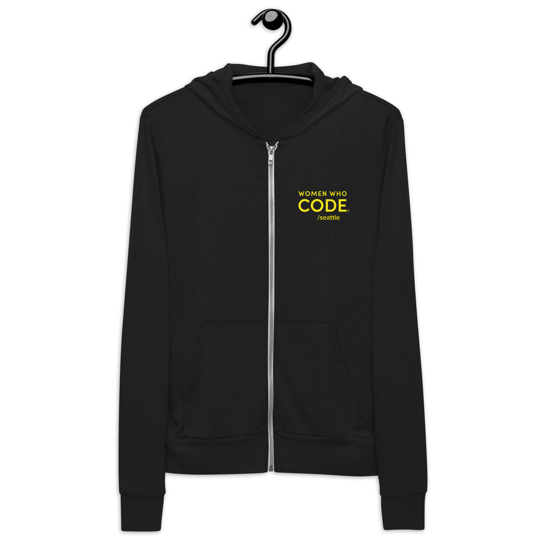 WWCode Seattle Unisex zip hoodie